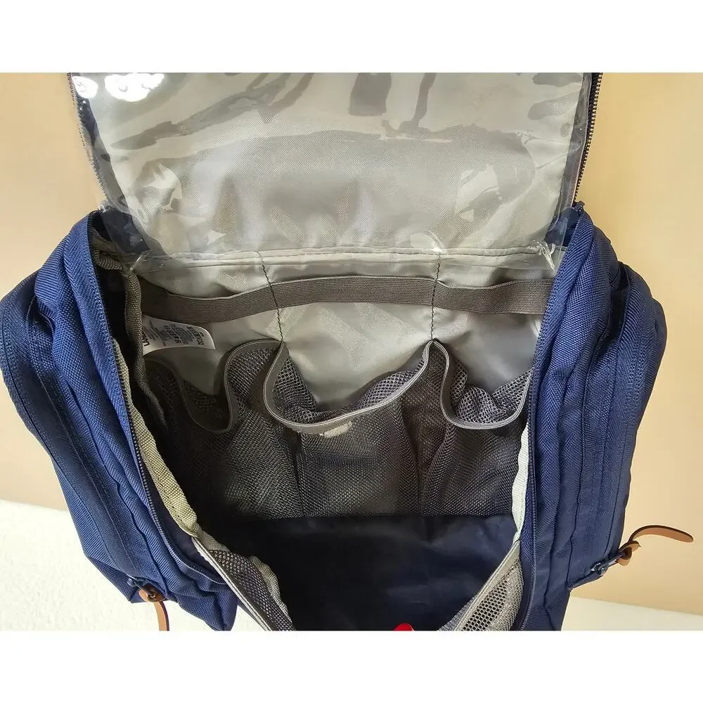 Mint Lands' End Blue Organizer Hanging Toiletry Cosmetic Makeup Travel Bag